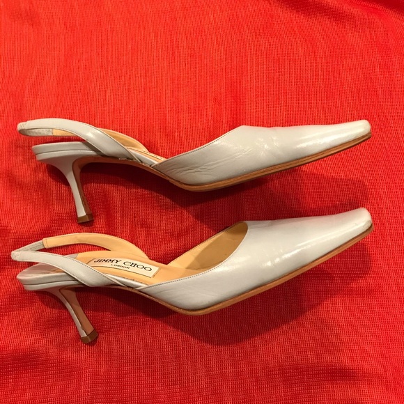 JIMMY CHOO Slingback Shoes & box, dust bags replacement heel tips (final price) - Picture 6 of 10